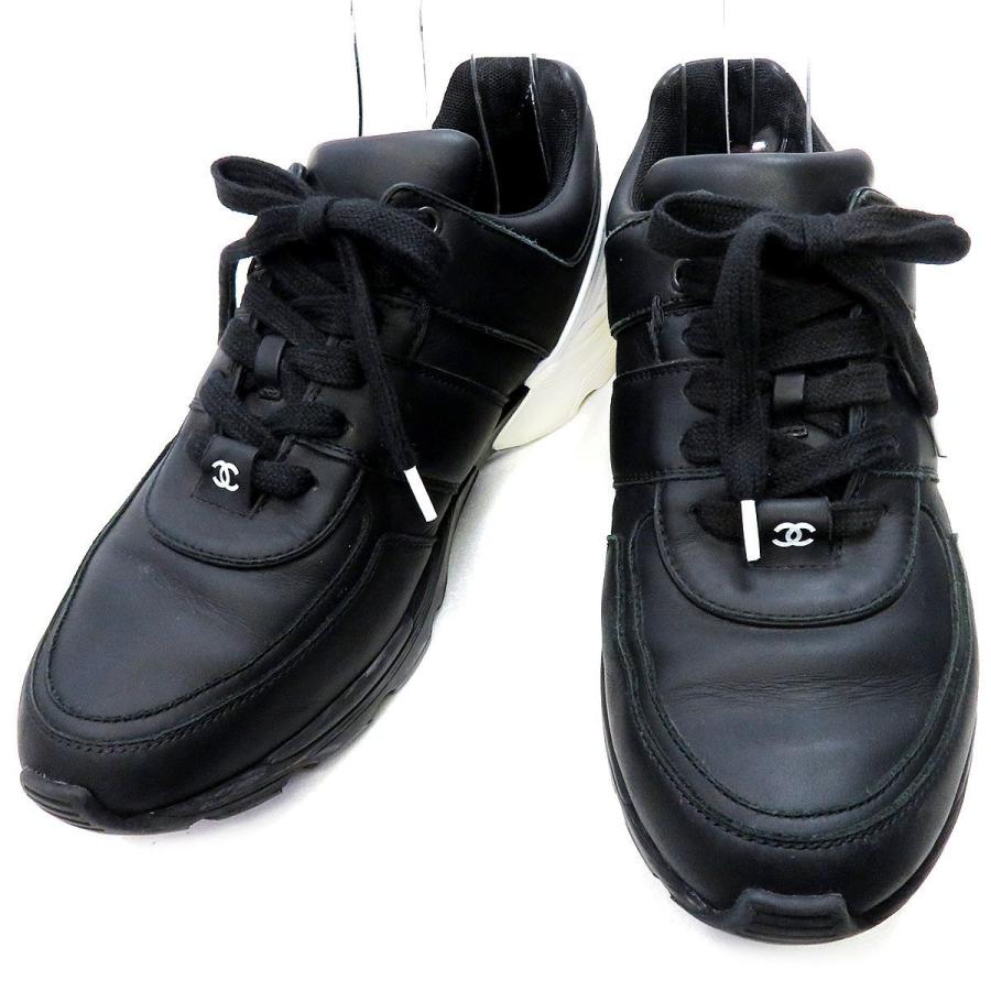 シャネル ココマーク レザー ローカット スニーカー Coco Cc ロゴ バイカラー G レディース アパレル つるや質店 通販 Yahoo ショッピング