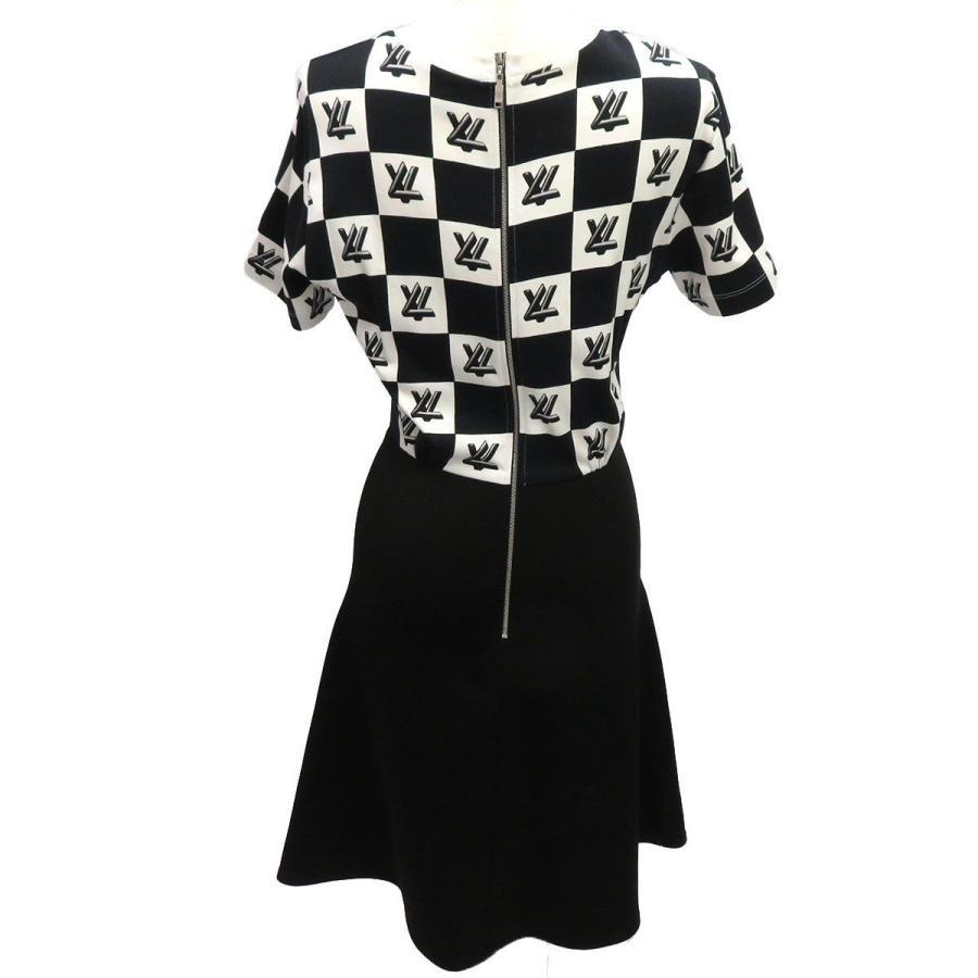 ルイヴィトン ツイストプリント バイ マテリアル ドレス Lv ロゴマーク ワンピース ブラック ホワイト 1a42x9 レディース アパレル つるや質店 通販 Yahoo ショッピング