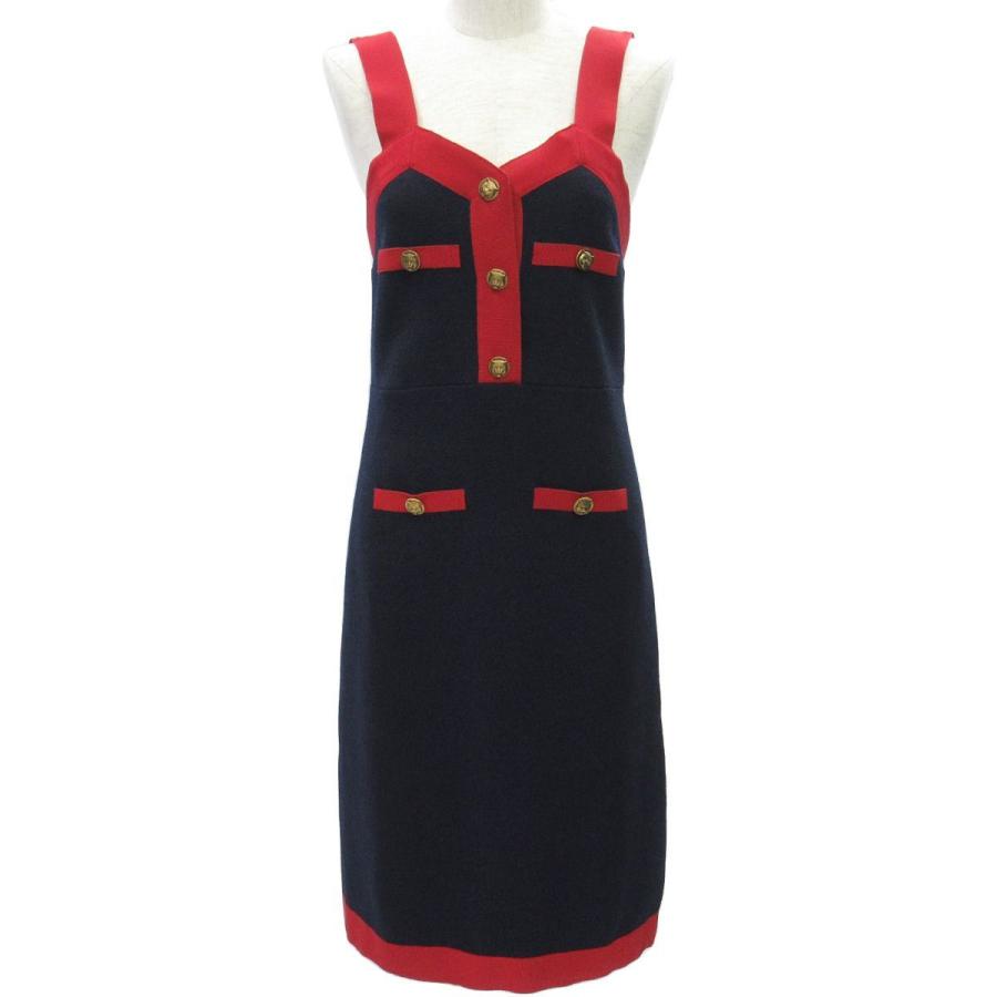グッチ ツイード ワンピース ネイビー レッド ゴールド レディース アパレル つるや質店 通販 Yahoo ショッピング