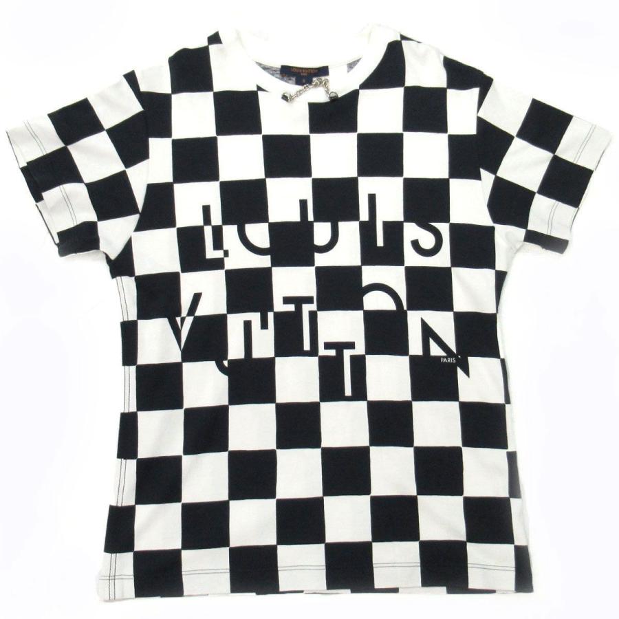 ルイヴィトン ダミエ チェック Tシャツ ss Lv ロゴマーク チェーン付き ホワイト ブラック 1a61kf レディース アパレル つるや質店 通販 Yahoo ショッピング