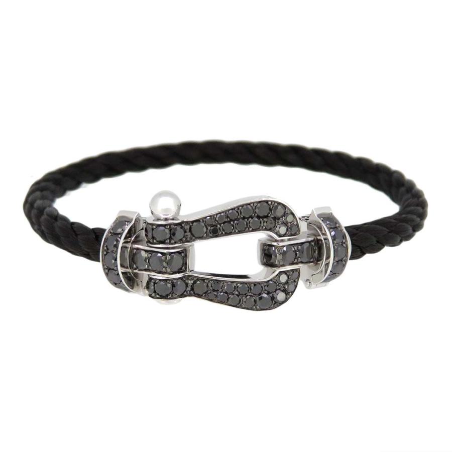 フレッド フォース10 ブレスレット Lm 16 5 ブラックダイヤ ホワイトゴールド ロープ メンズ レディース ユニセックス ジュエリー つるや質店 通販 Yahoo ショッピング