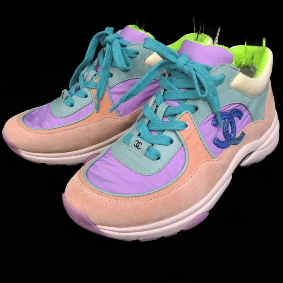 シャネル ココマーク マルチカラー スニーカー パステルカラー ローカット G レディース アパレル つるや質店 通販 Yahoo ショッピング