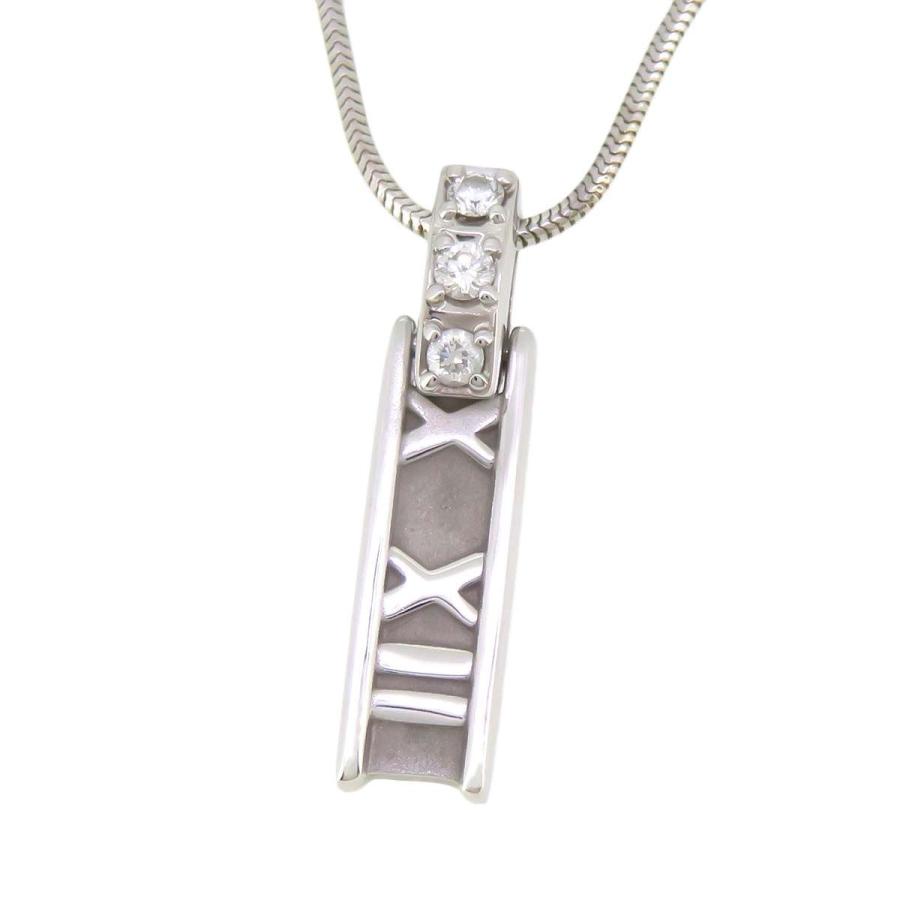 ティファニー アトラス バー ダイヤモンド ネックレス スネークチェーン 3pダイヤ ホワイトゴールド 750 K18wg レディース ジュエリー つるや質店 通販 Yahoo ショッピング