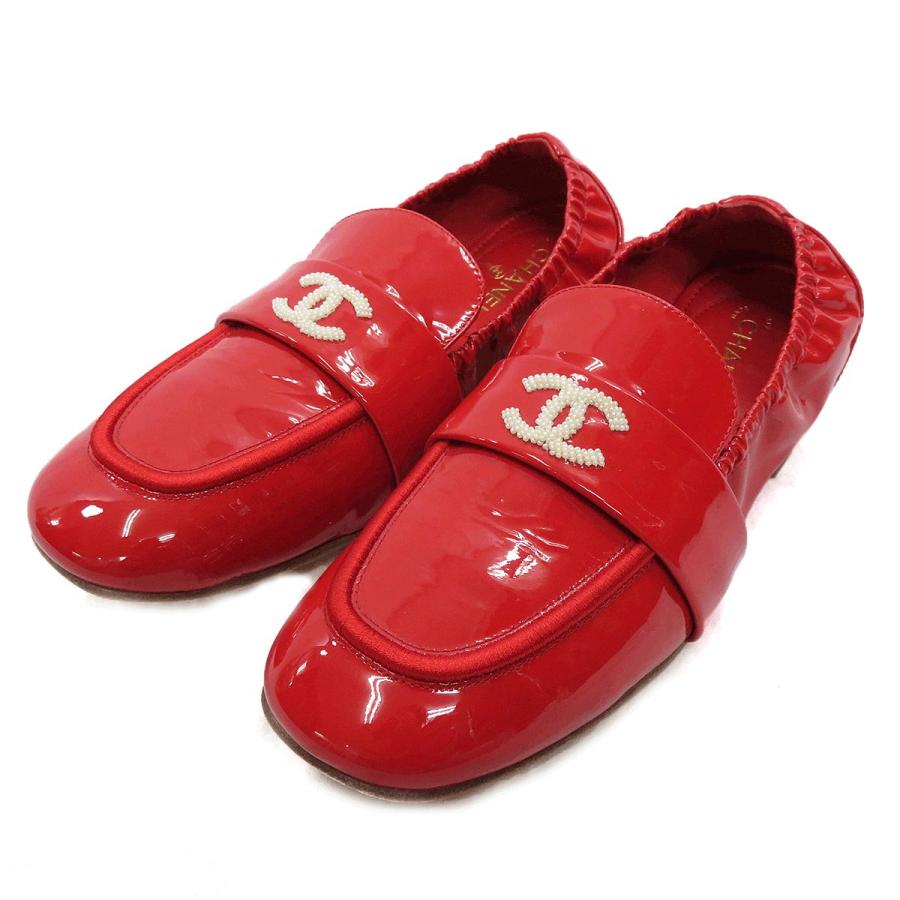 ポイントアップ シャネル レディースファッション ココマーク エナメル ローファー ビジュー ココマーク G レディース アパレル ローファー