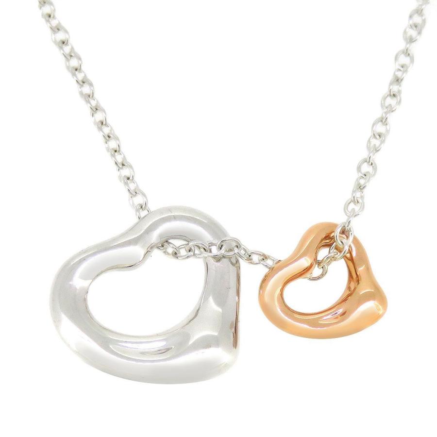 激安超安値 ティファニー ダブル オープンハート ネックレス 2モチーフ ローズゴールド スターリングシルバー Au750 K18pg Sv925 ジュエリー ネックレス ペンダント Floridapace Gov