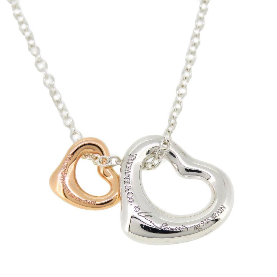 激安超安値 ティファニー ダブル オープンハート ネックレス 2モチーフ ローズゴールド スターリングシルバー Au750 K18pg Sv925 ジュエリー ネックレス ペンダント Floridapace Gov
