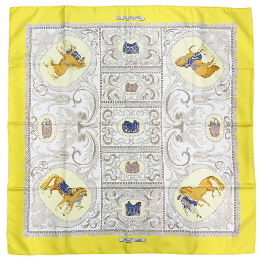 美品】HERMESエルメス カレ90 スカーフ 馬のプレゼンテーション