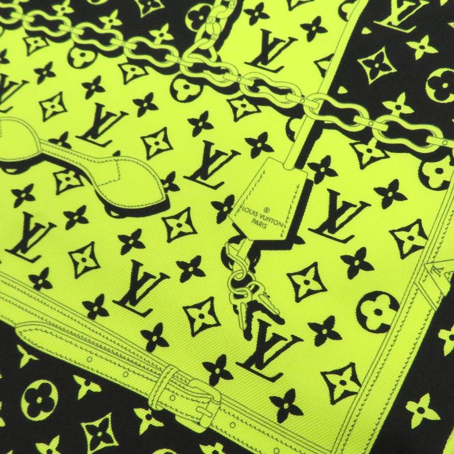 激安正規 ルイヴィトン カレ アパレル 美品 レディース シルク ジョーヌフルオ ネオン Lv スカーフ コンフィデンシャル モノグラム バンダナ スカーフ Www Familibase Ie