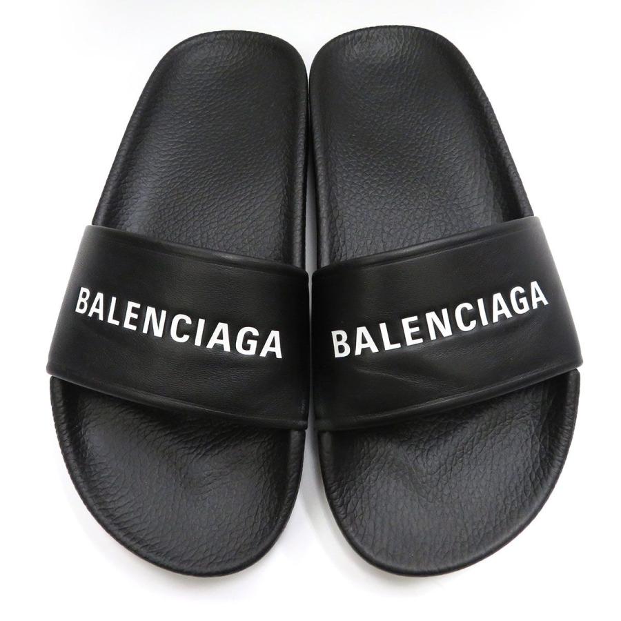 メール便指定可能 バレンシアガ Pool スライドサンダル ブラックラバー
