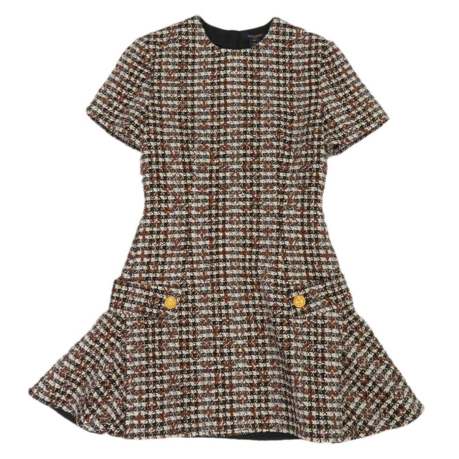 ルイヴィトン ベルテッドツイードスケータードレス