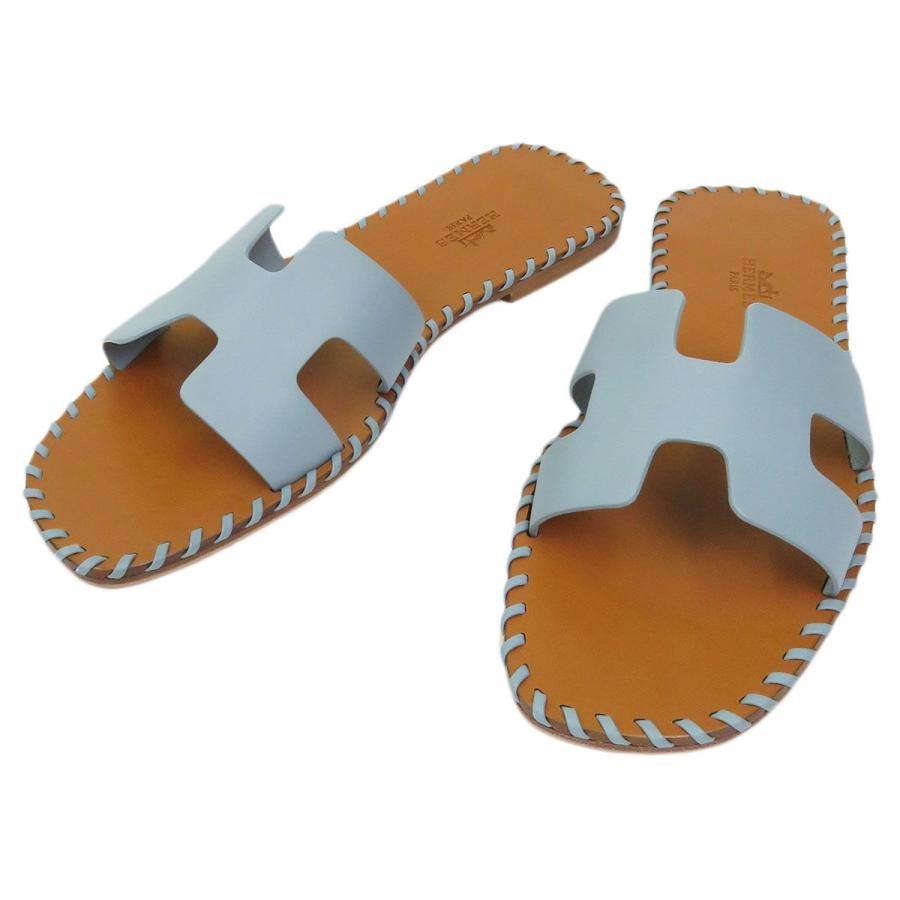 エルメス オラン フラット サンダル 221110Z レディース ブルー HERMES