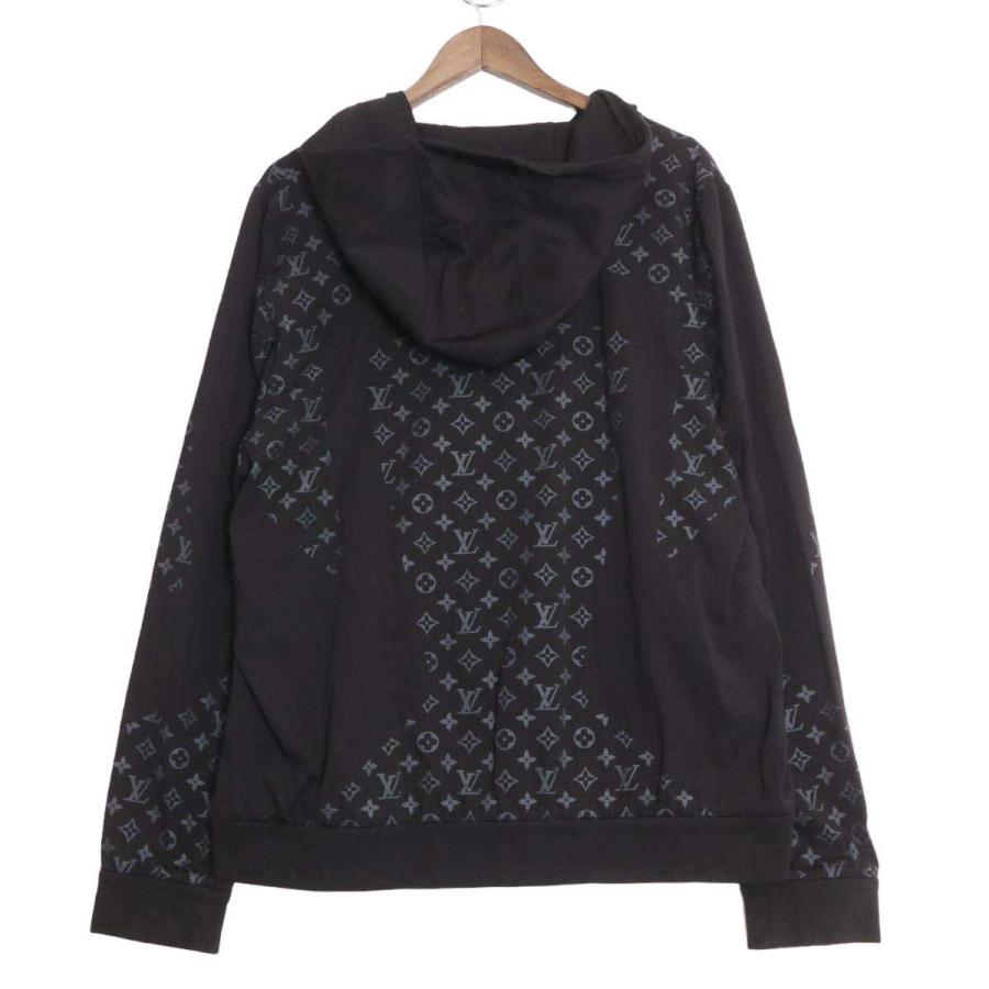 ルイヴィトン モノグラム ジップアップ ブルゾン ブラック XLサイズ LOUIS VUITTON】モノグラム ジップアップパーカー ブルゾン