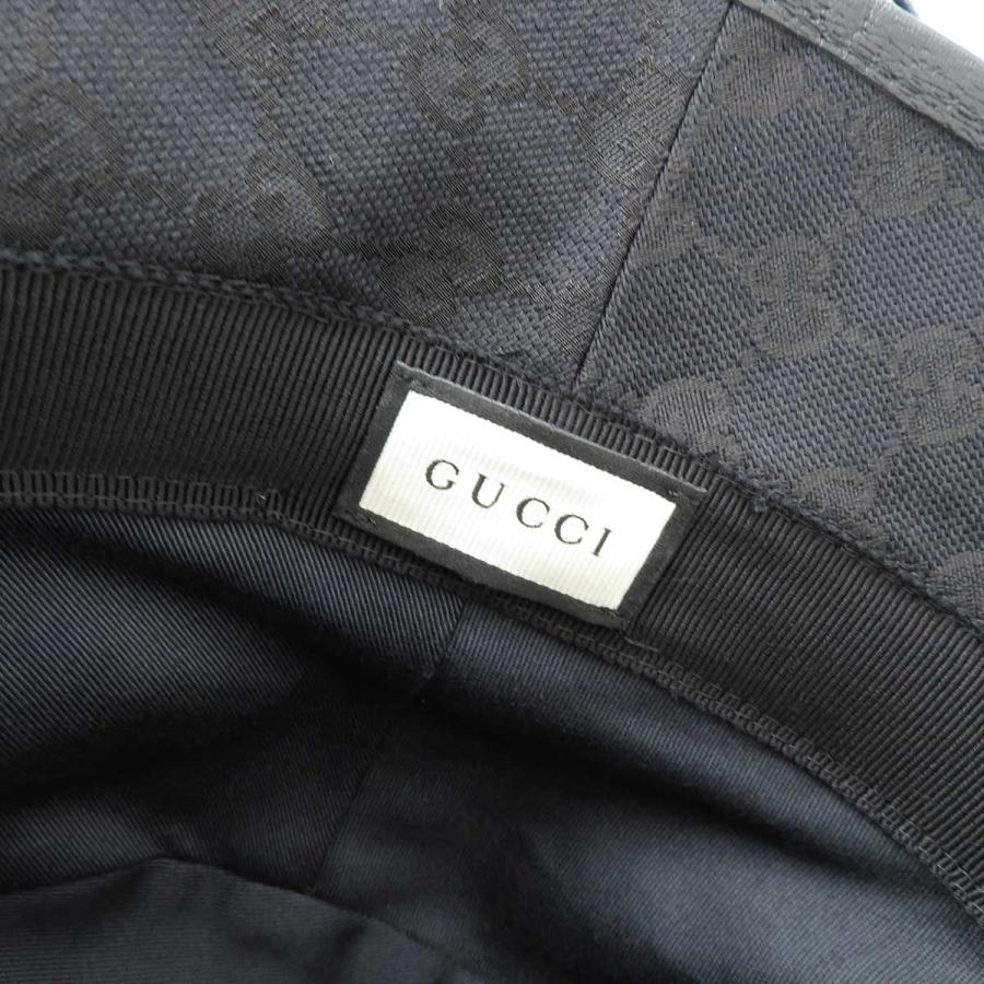 グッチ GGキャンバス バケットハット グッチシマ 735219 ユニセックス ブラック GUCCI 中古 【アパレル・小物】｜turuya783｜07