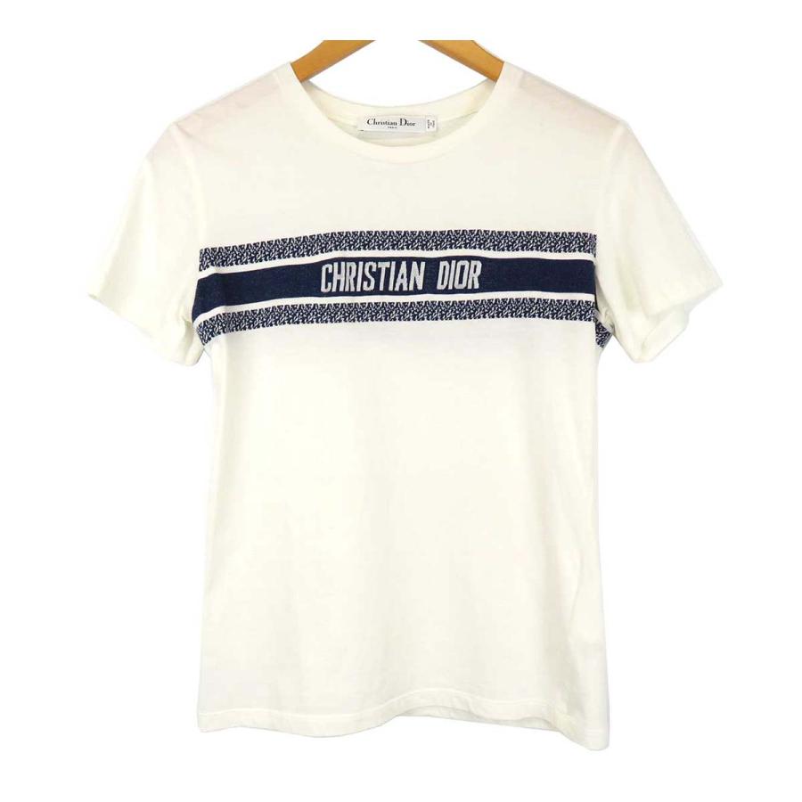 ディオール シグネチャー バンド ロゴ Tシャツ クリスチャンディオール 