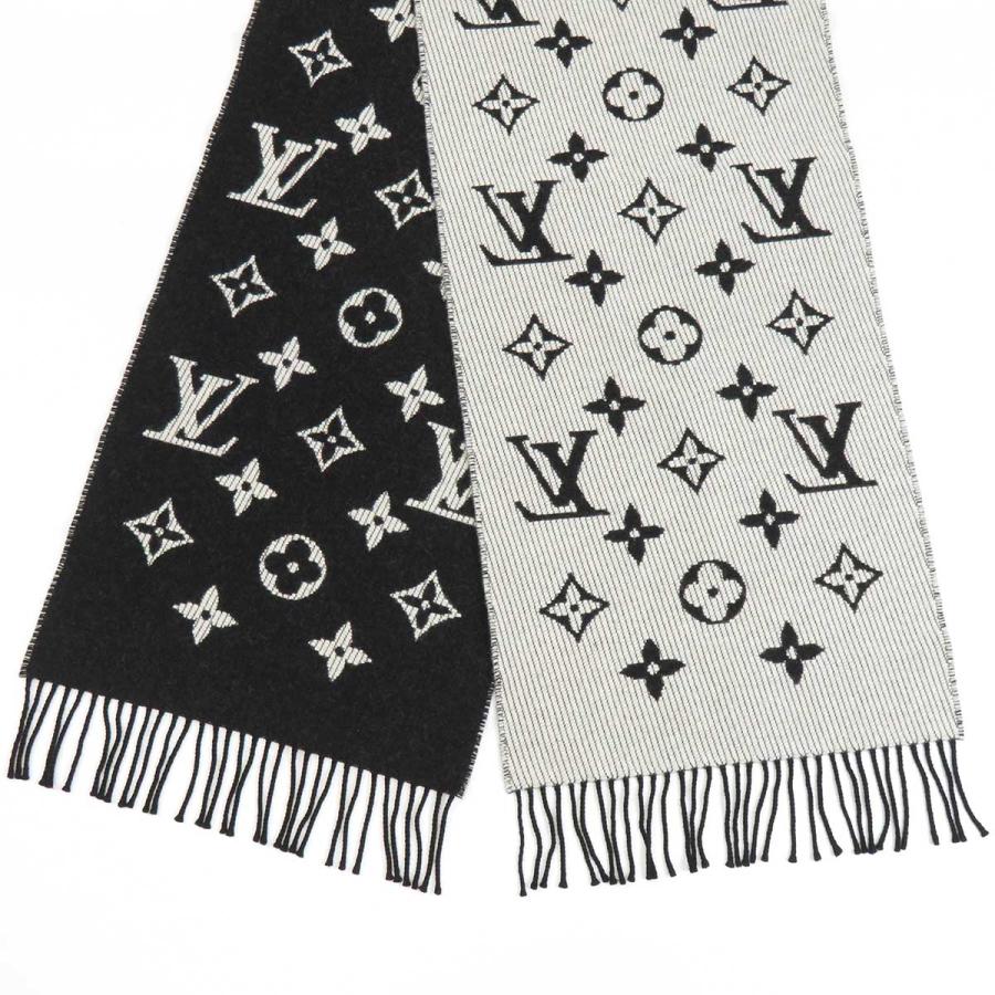 LOUIS VUITTON ロゴマフラー ホワイト/ブラック 【公式通販】