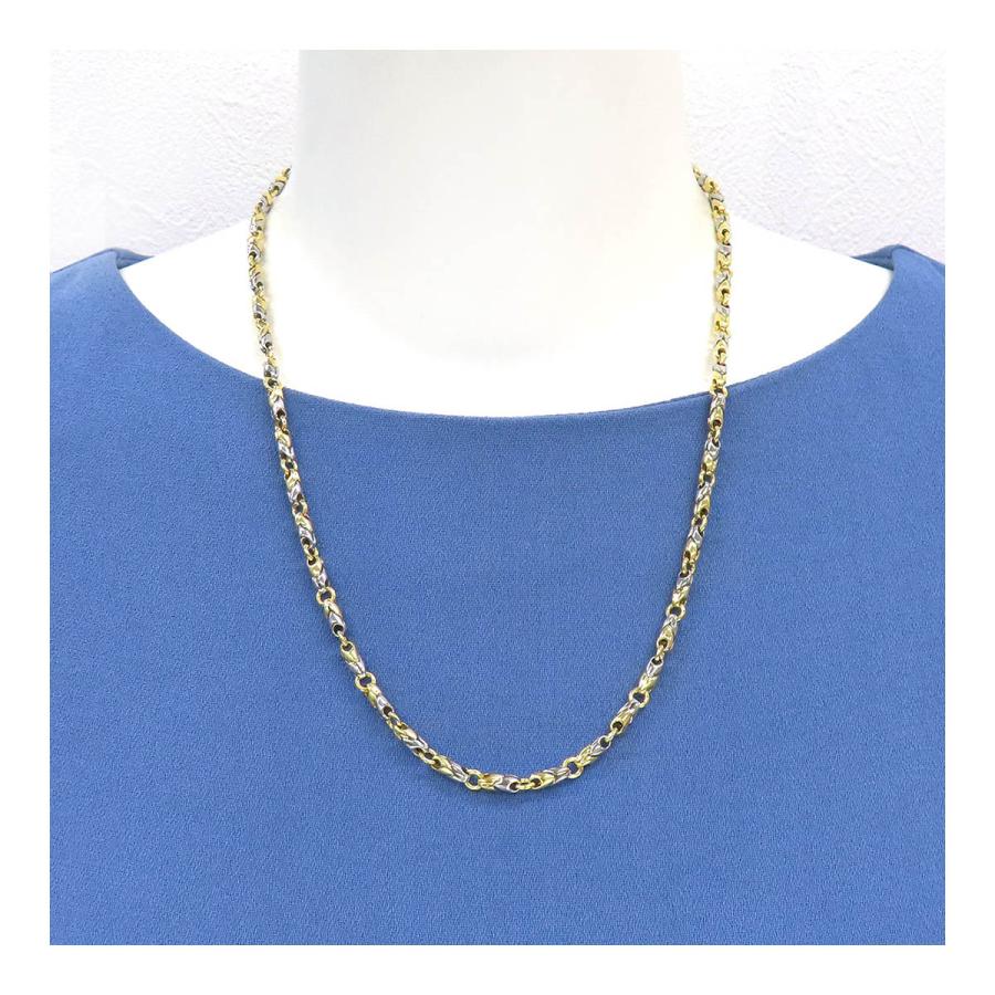ブルガリ パッソドッピオ ネックレス GOLD AND STEEL 750 (K18YG) ユニ 