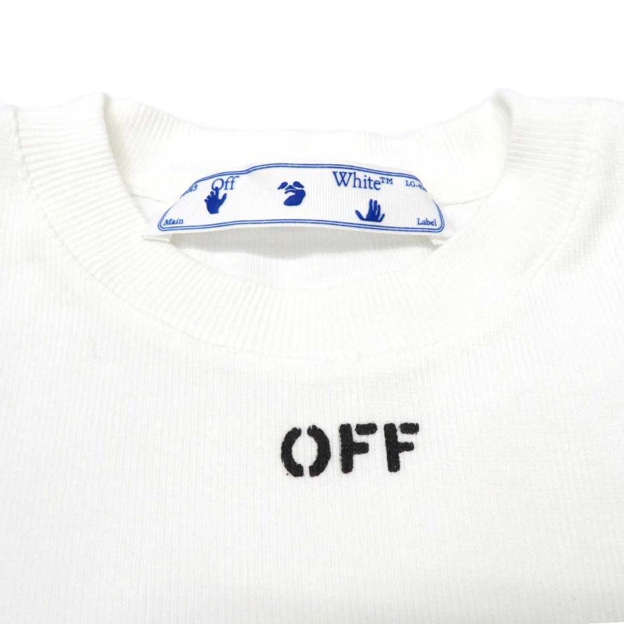 オフホワイト(off white)リブニットTシャツ