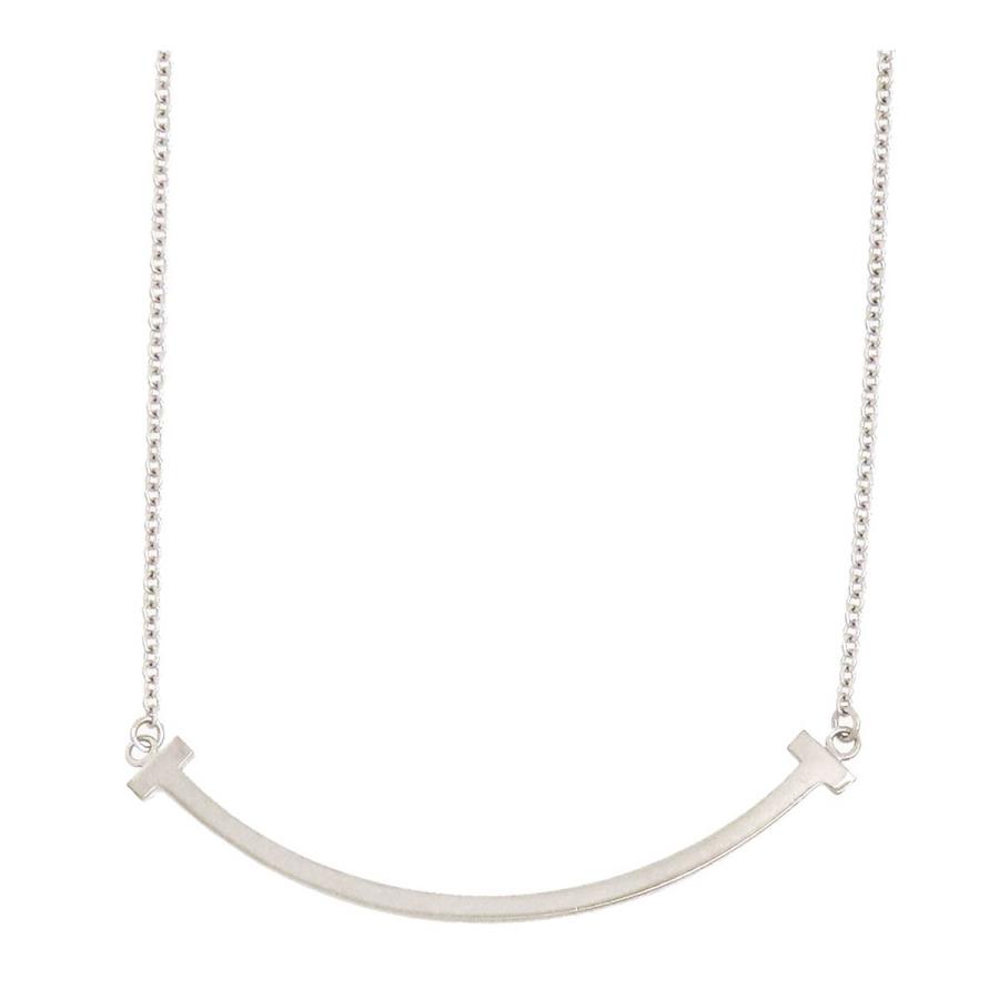 ティファニー Tスマイル ネックレス スモール Au750 (K18WG  