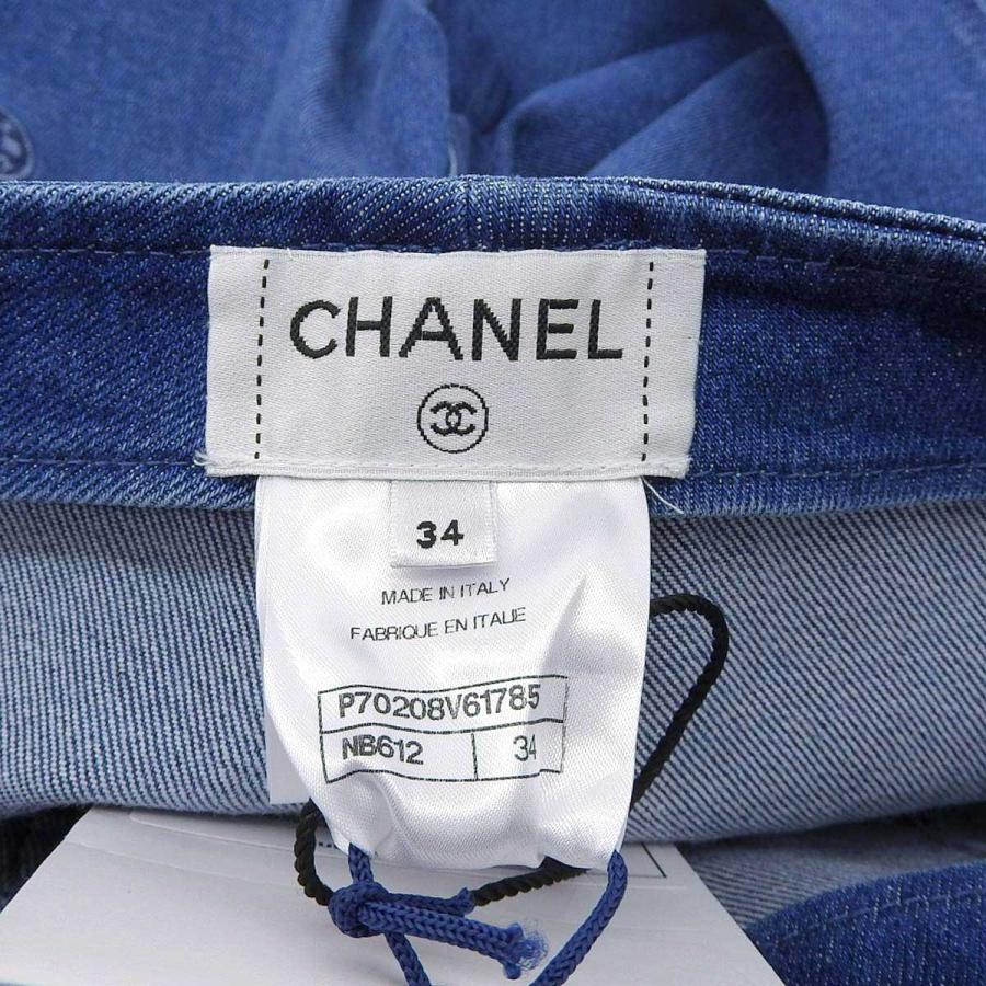 CHANEL シャネル ココマーク カメリア エンボス加工 デニムパンツ 