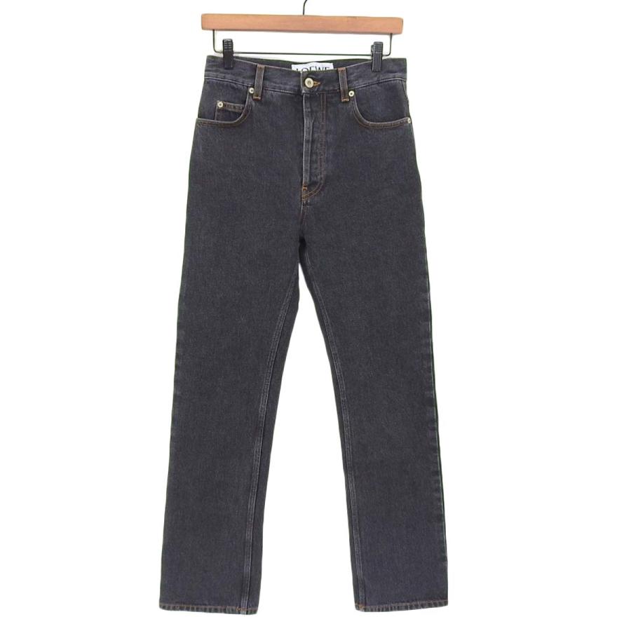 LOEWE ロエベ ロゴ パッチ デニムパンツ HB44Y11W01 メンズ ブラック 