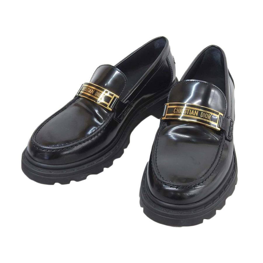 ディオール Dior Code ローファー レディース ブラック 中古 ディオール Dior Code ローファー レディース ブラック 中古