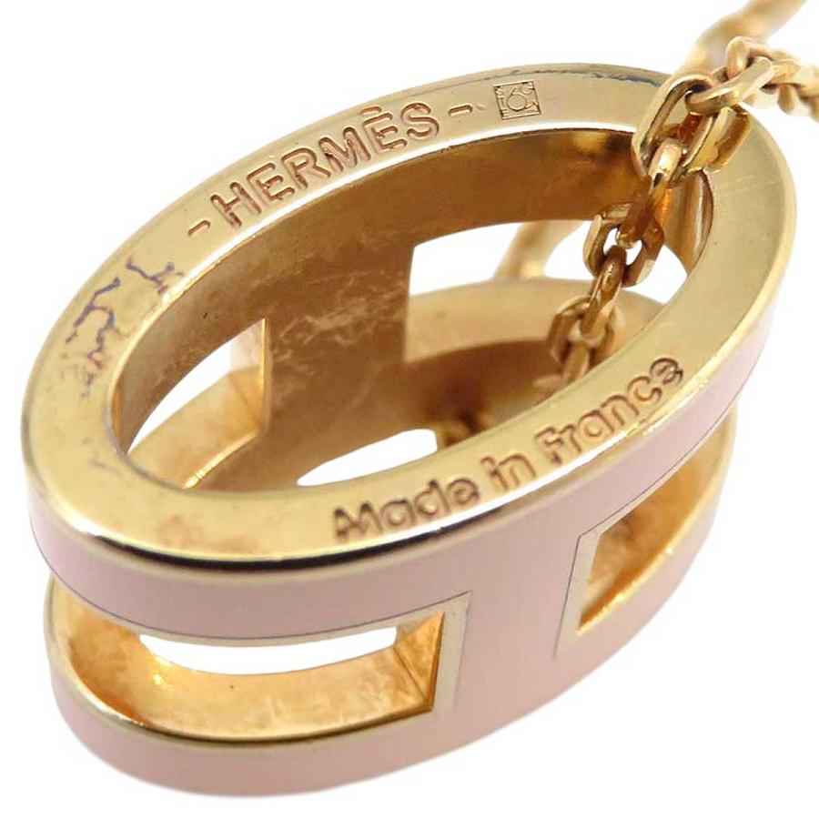 エルメス ポップ H ネックレス メタル ユニセックス ライトピンク  