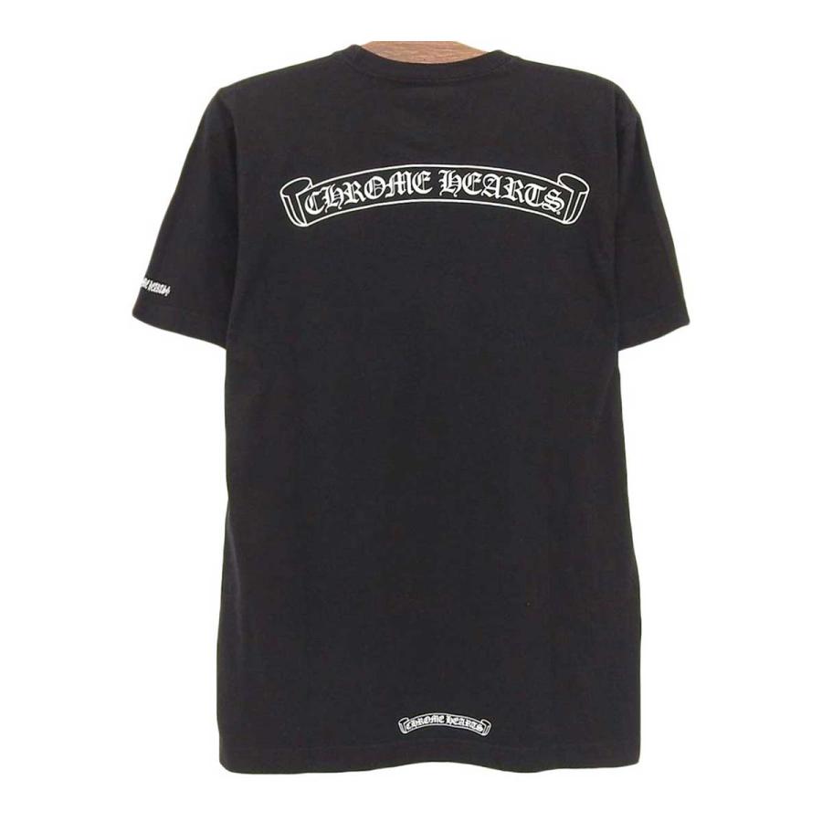 クロムハーツ スクロールラベル プリント Tシャツ メンズ ブラック 