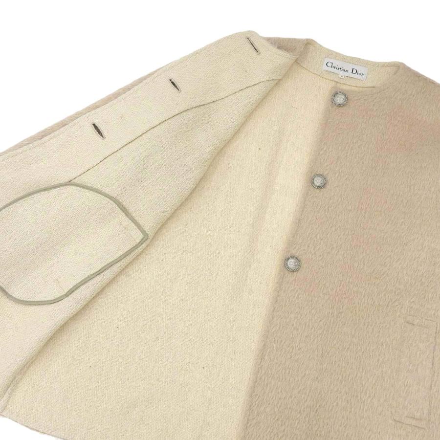 Dior - ディオール ノーカラー シャギー コート レディース ベージュ Dior 【中古】 【アパレル・小物】 ディオール ノーカラー シャギー コート レディース ベージュ