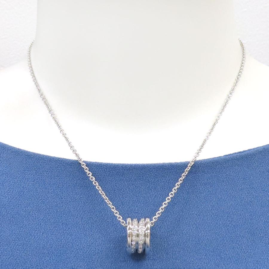 BVLGARI ブルガリ ビーゼロワン ネックレス ダイヤモンド 750 (K18WG  
