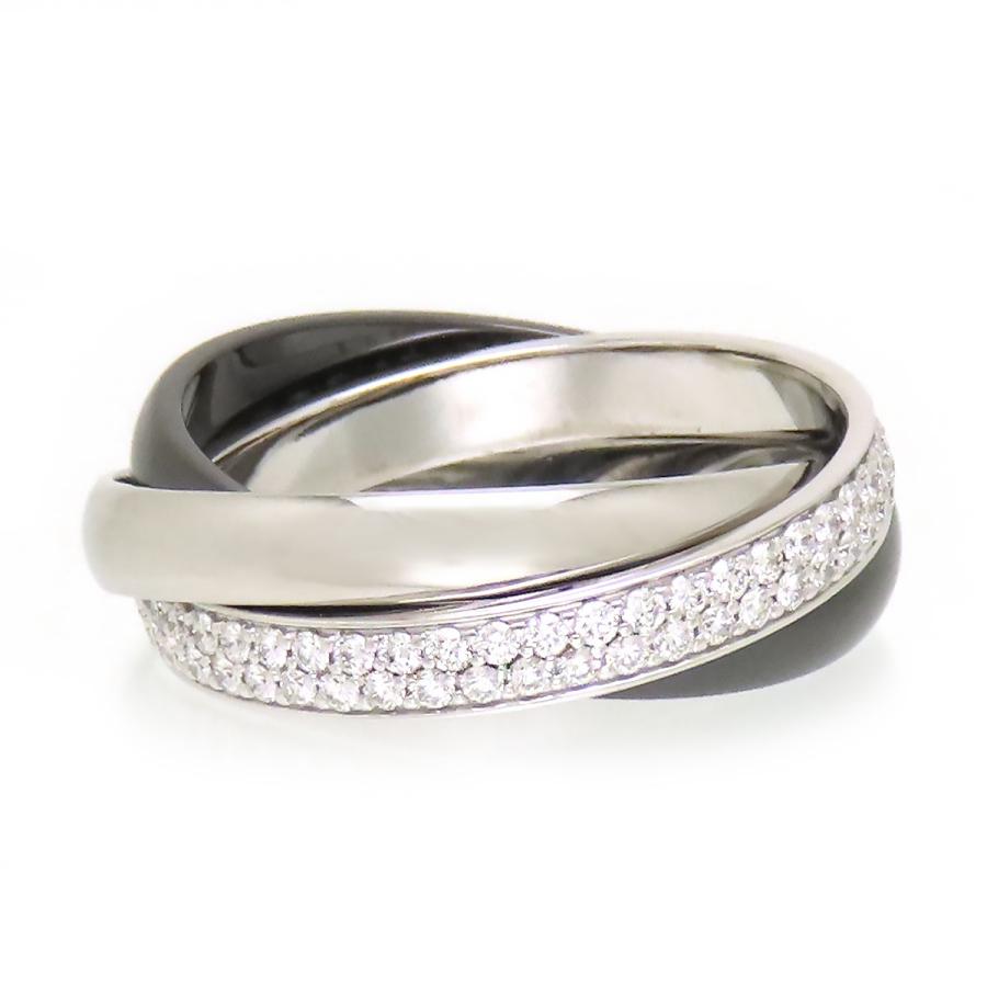 Cartier カルティエ トリニティ リング セラミック SM #51 B4095551 