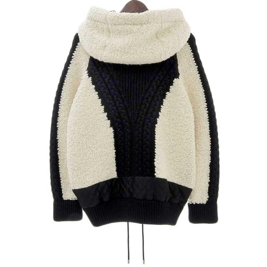 CHANEL シャネル ココマーク ジップアップ ニット ボア 切替  