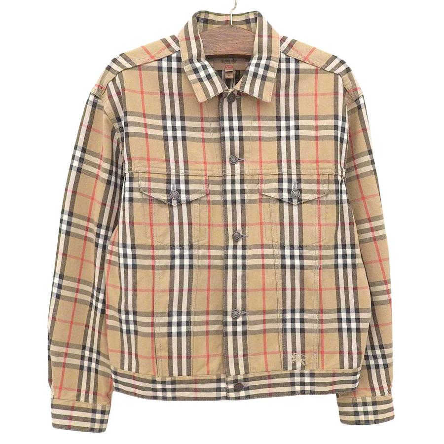 【未使用品】 Supreme バーバリー BURBERRY コラボ トラッカー デニム ジャケット・アウター