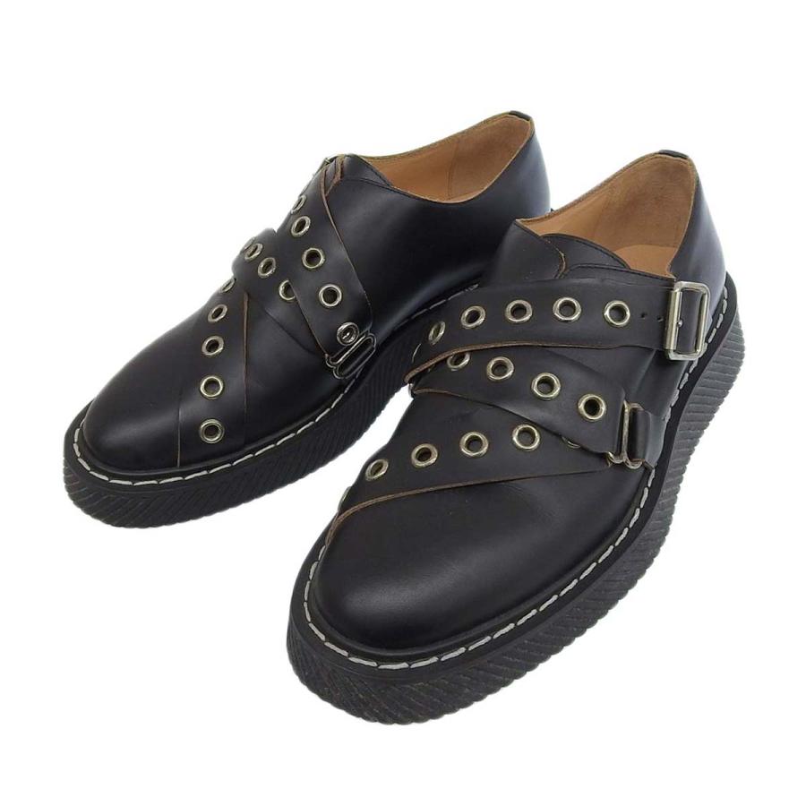 JIL SANDER ジルサンダー ベルテッド レザーシューズ メンズ ブラック 