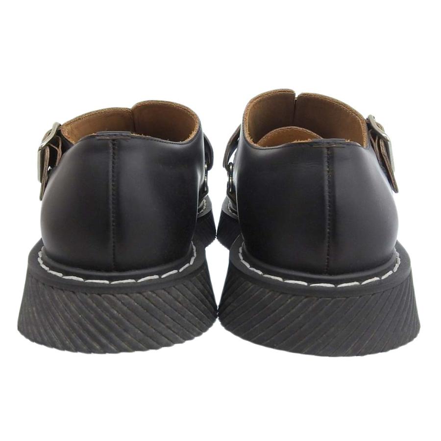 JIL SANDER ジルサンダー ベルテッド レザーシューズ メンズ ブラック 