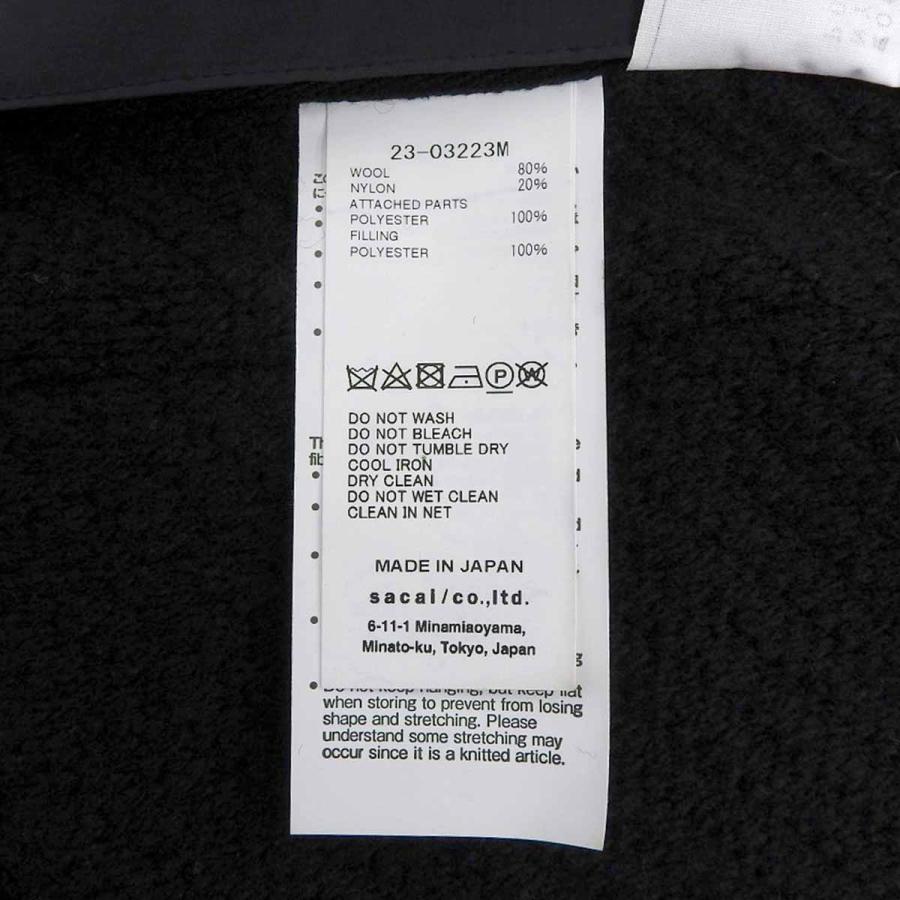 sacai（サカイ） ニット ジップアップ パーカー 23-03223M メンズ