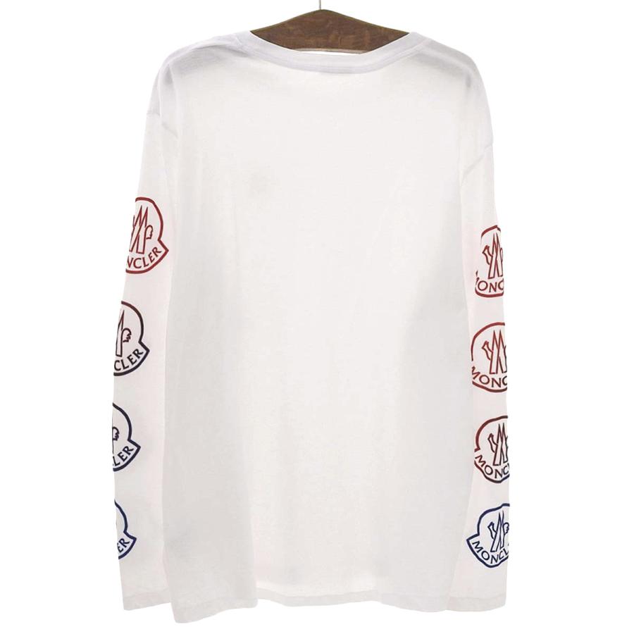 美品　モンクレール　MAGLIA T-SHRT M/LUNGA 長袖Tシャツ　白 美品 モンクレール MAGLIA T-SHRT M/LUNGA 長袖Tシャツ 白