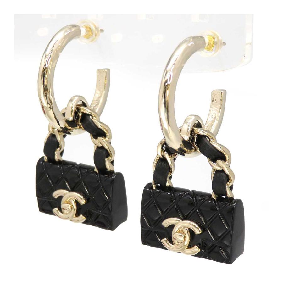 CHANEL シャネル ココマーク マトラッセ モチーフ フープ ピアス