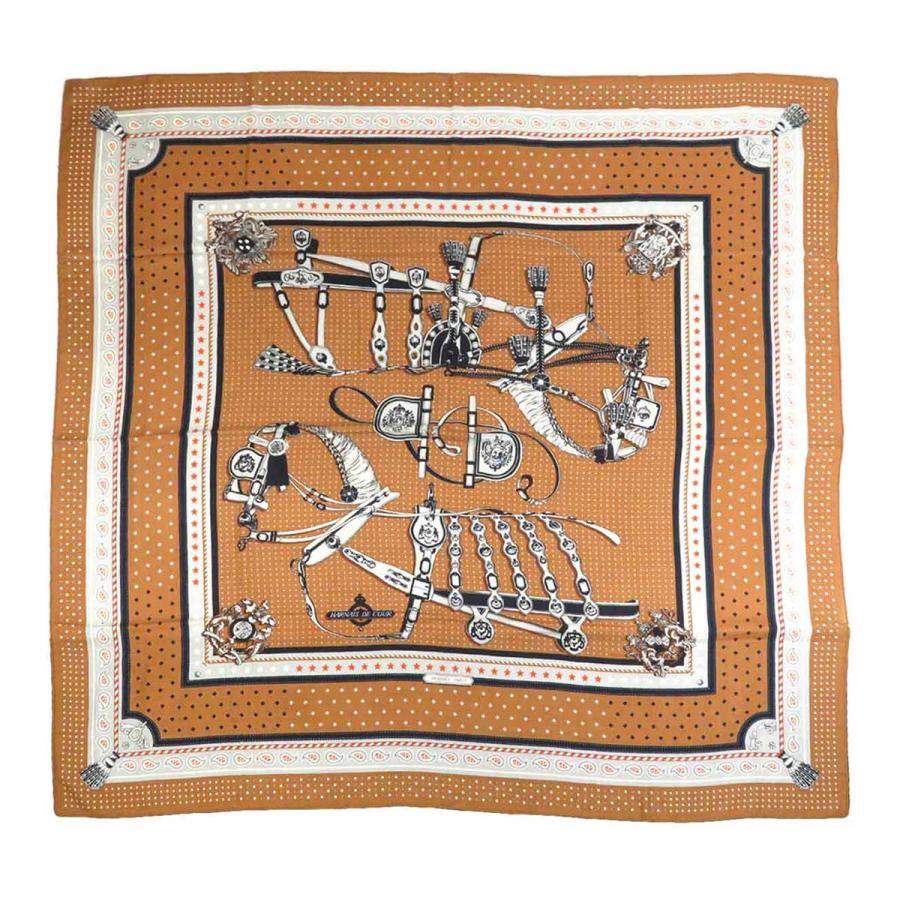 エルメス カレジェアン 140 Harnais de Cour Bandana 宮廷の馬具 ユニ 
