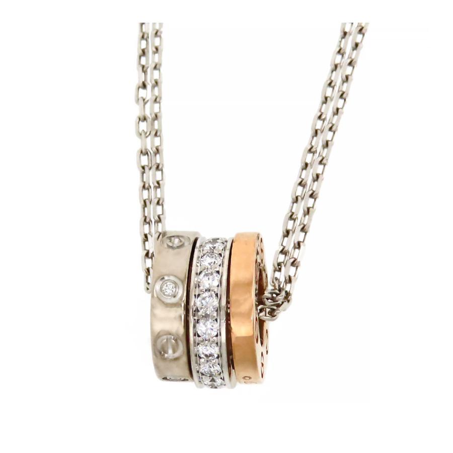 Cartier カルティエ ラブ スリーフープ ダイヤモンド ネックレス  