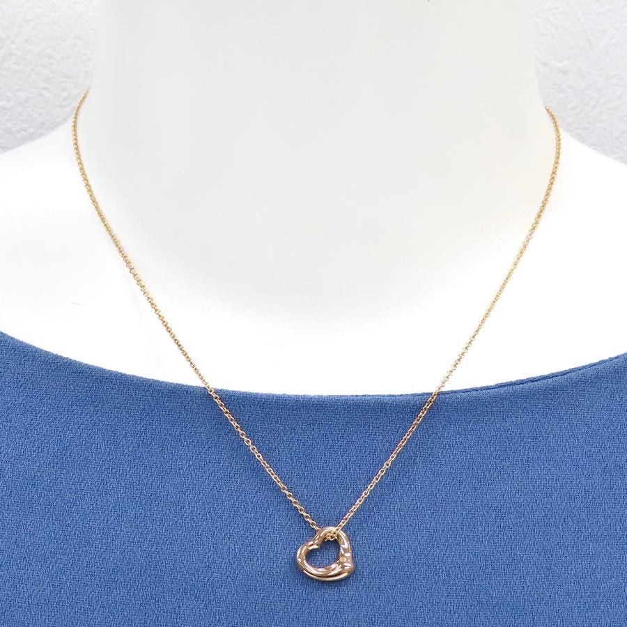 TIFFANY&Co. ティファニー　18金オープンハート　ネックレス　2.9g TIFFANY&Co. 新品 11mm オープンハート ネックレス Au750