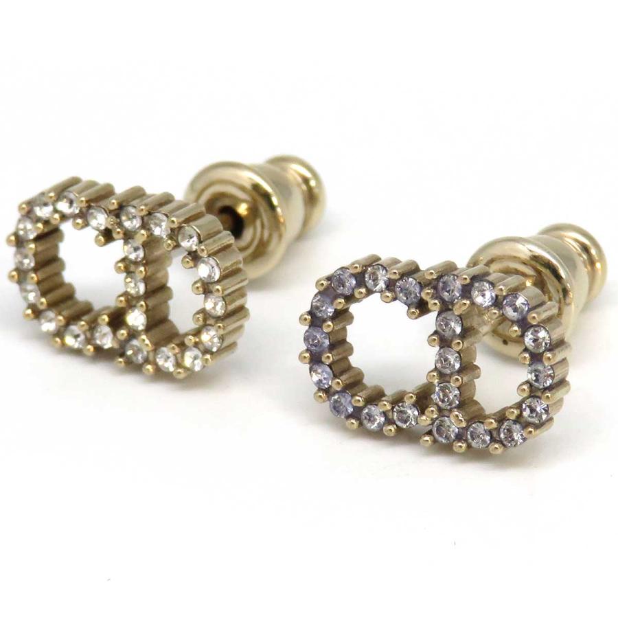 ディオール クレール ディーリュヌ CDロゴ 両耳 ピアス シルバー 星