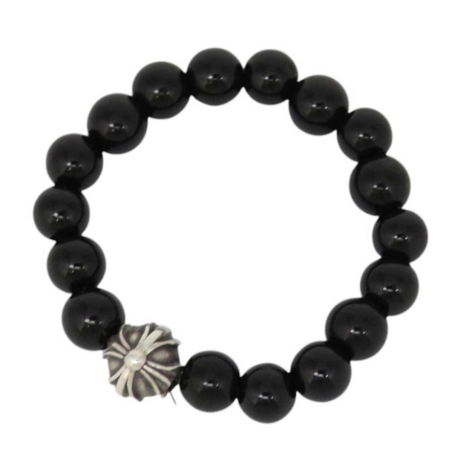 クロムハーツ 4MM ブラック ビーズ リング 15号 ユニセックス CHROME  