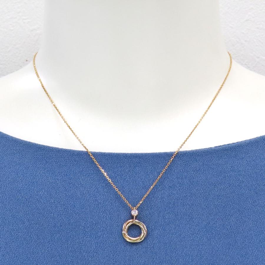 Cartier カルティエ ベビートリニティ ダイヤモンド ネックレス Au750  