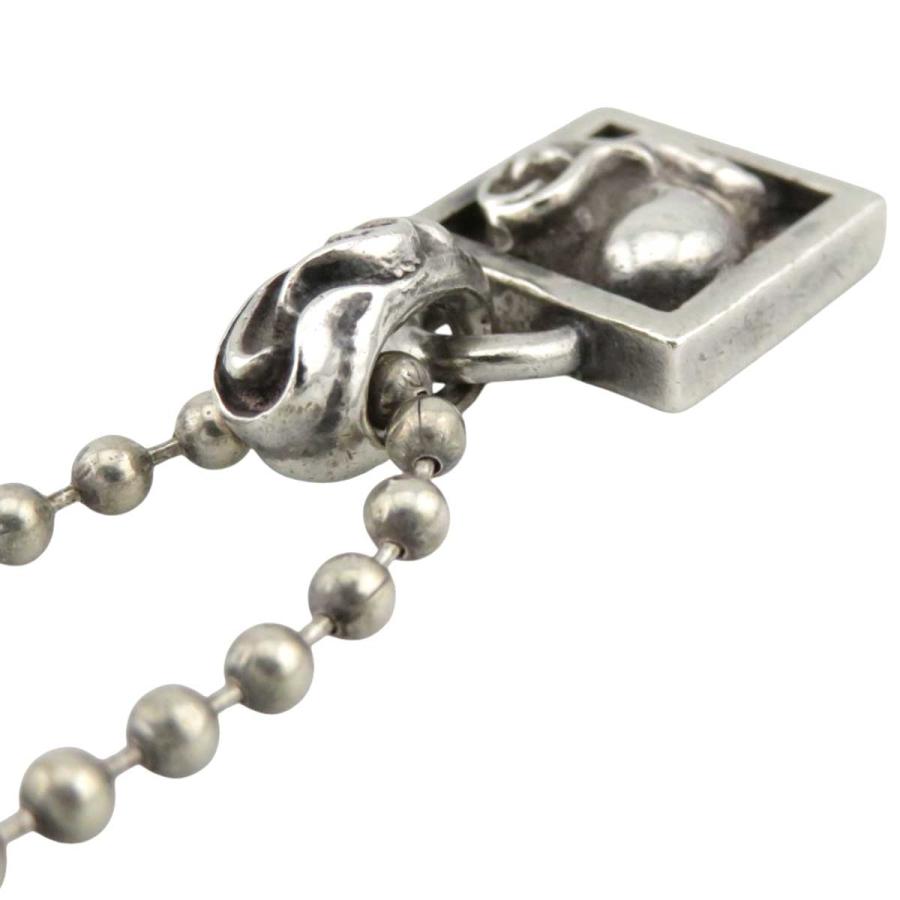 クロムハーツ フレームドハート チャーム ボールチェーン ネックレス