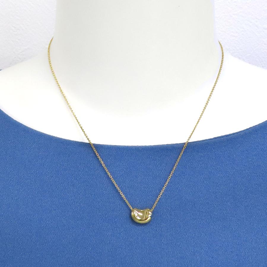 ティファニー ネックレス ビーン AU750 イエローゴールド2.9g