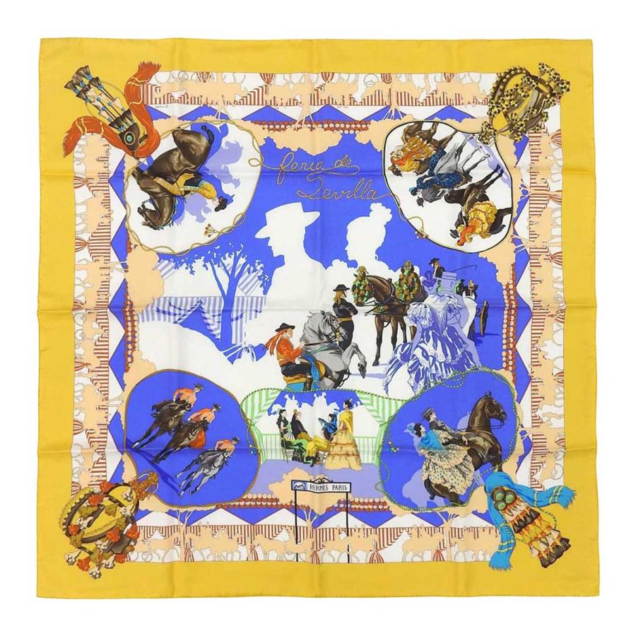 HERMES エルメス カレ 90 Feria de Sevilla セビリアの休日 スカーフ  