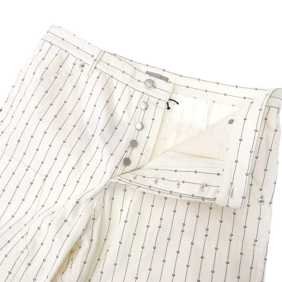 ディオール CD ハートアイコン ロゴ ストライプ ホワイトデニム