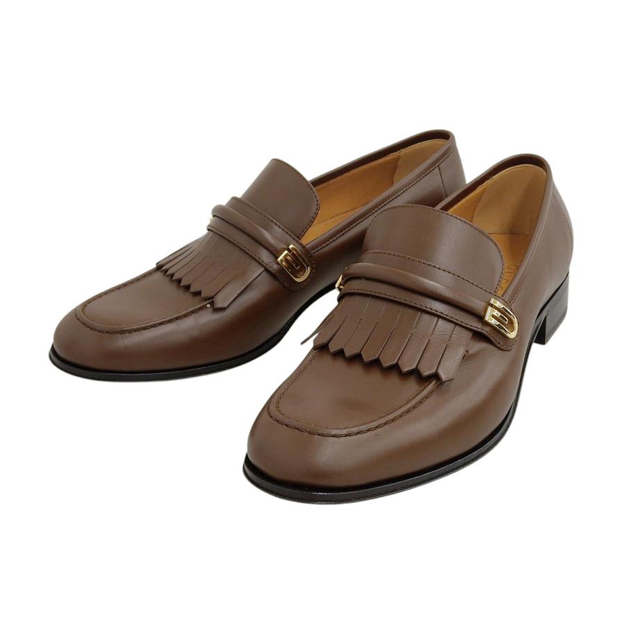 GUCCI グッチ フリンジ ローファー 714680 メンズ ブラウン [美