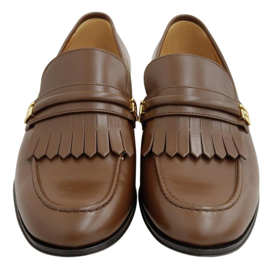 GUCCI グッチ フリンジ ローファー 714680 メンズ ブラウン [美