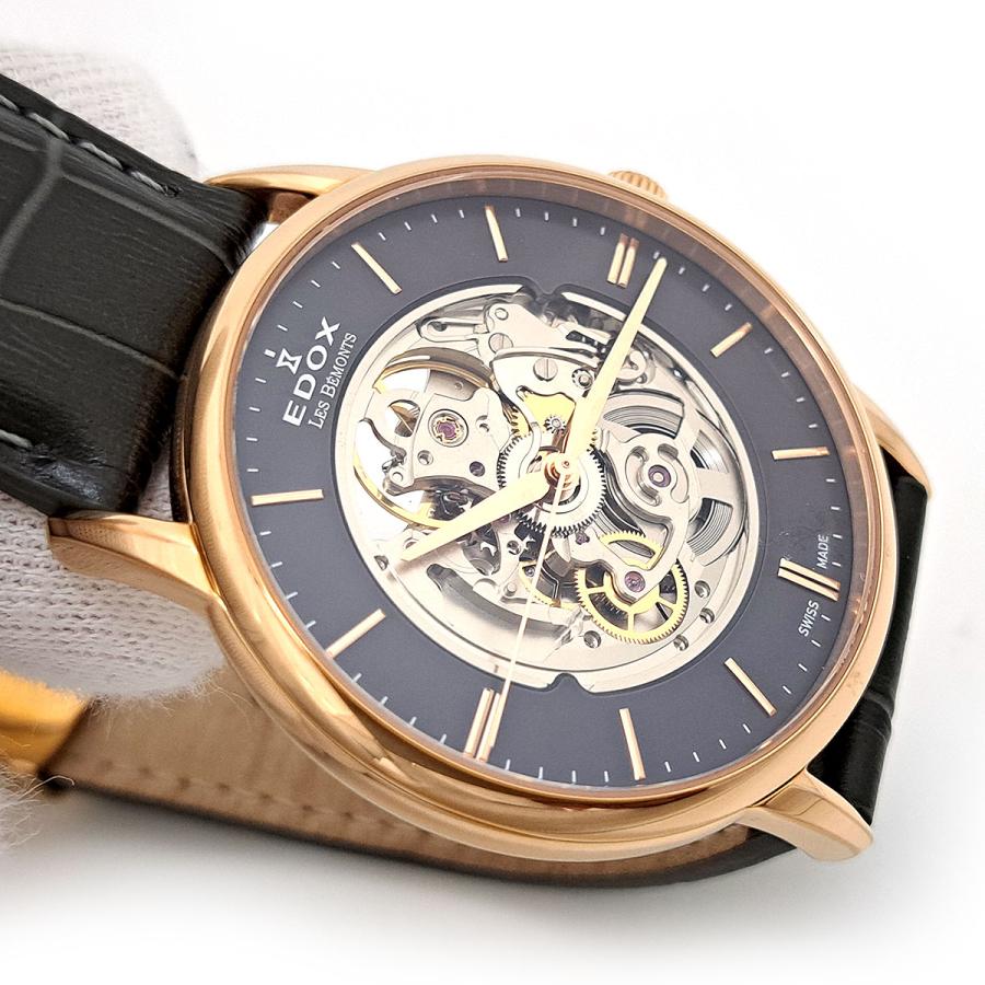 中古品　ストック EDOX エドックス レ ベモン オープンハート 85300 自動巻き